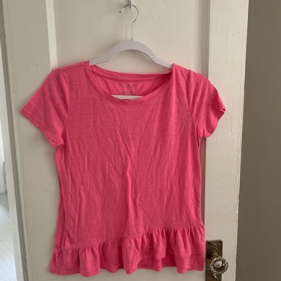 Talbots Asymmetrical Ruffle Hem Tee - Picture 1 of 3